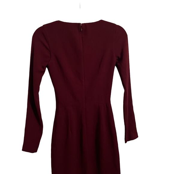Dress The Population Maroon Sheath Midi Dress Women's Sz XXS New - Picture 5 of 6